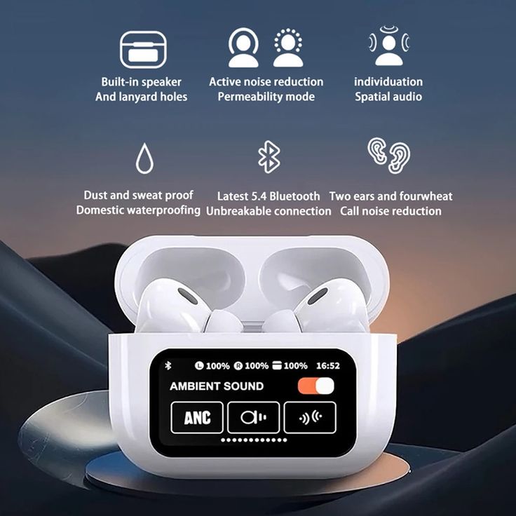 "AirPods A9: Touch Screen Control + ANC + Free shipping