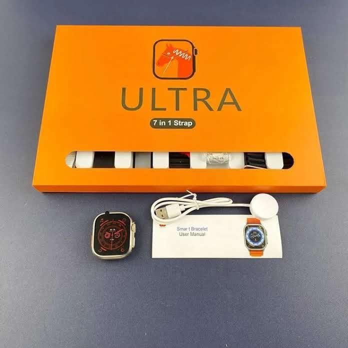 7 in 1 Ultra Smart watch For Boys and Girls - Smart watch with 7 straps